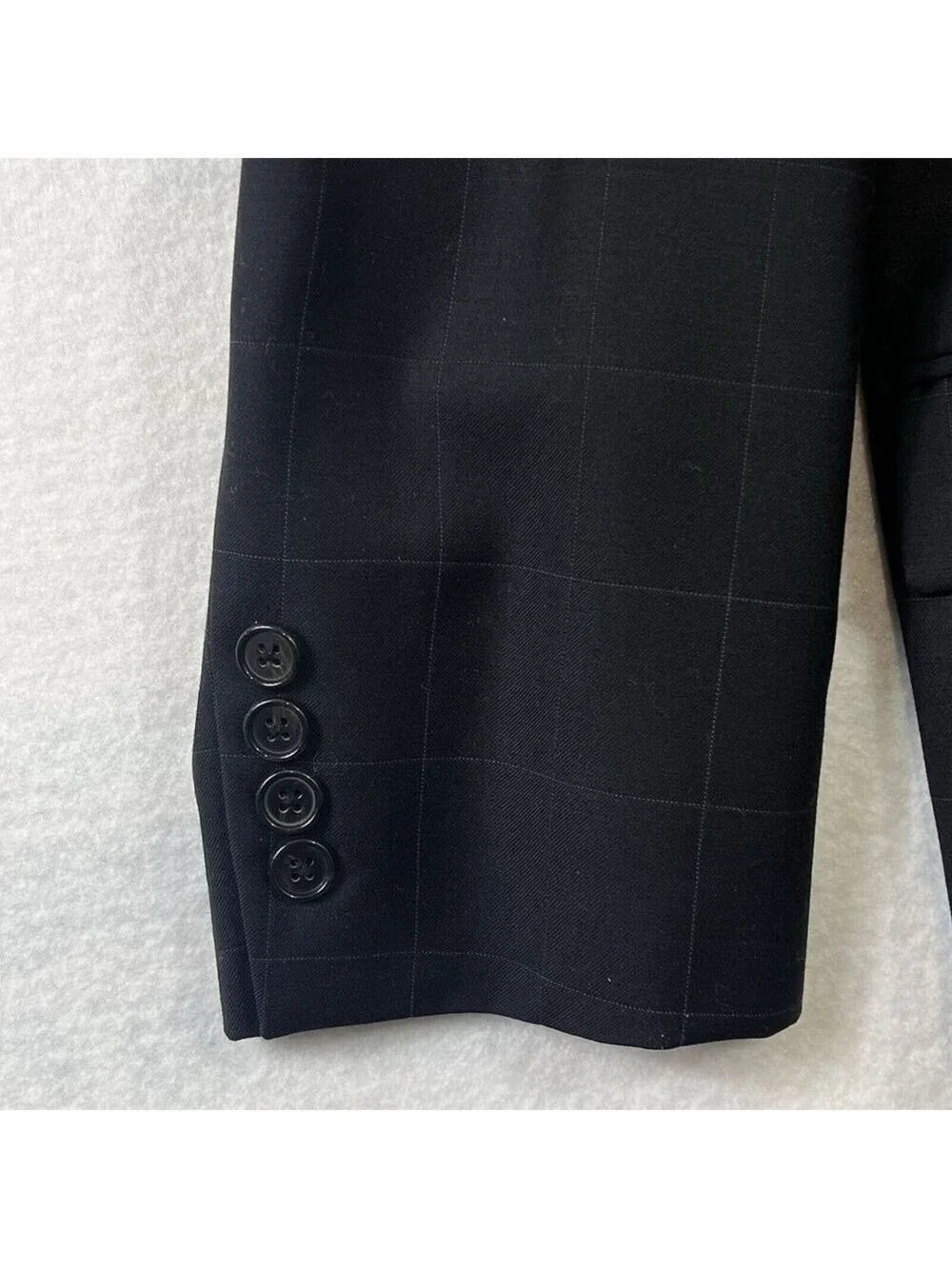 Ralph Lauren Mens Suit Jacket Sport Blazer Black Wool 44L Dillards Exclusive